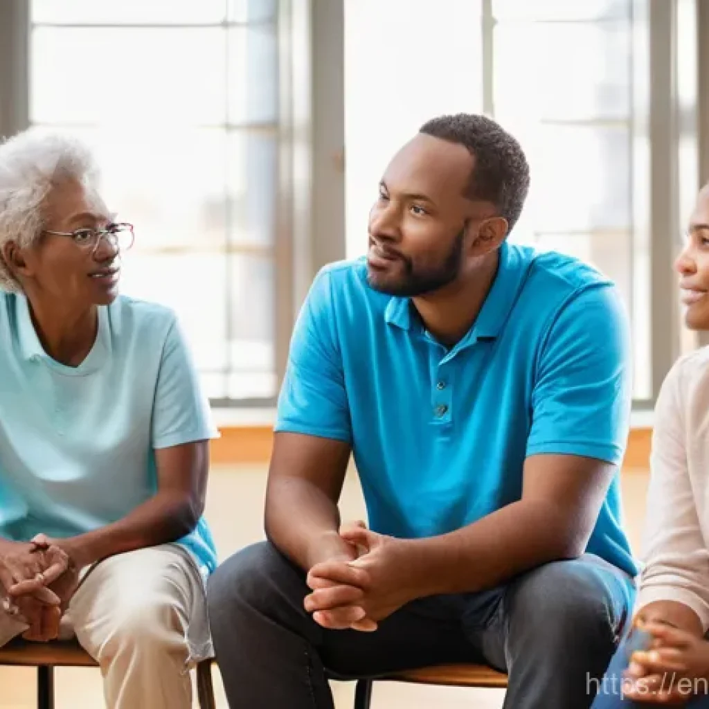 회복적 정의와 인권 상관관계 분석 - **A Restorative Dialogue for Healing and Connection:**
"A diverse group of five adults, consisti...