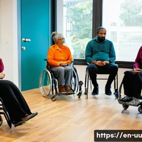 Home 29 회복적 정의 실천을 위한 정책 방향 - A diverse group of community members gathered in a bright, welcoming room arranged in a circle for a...