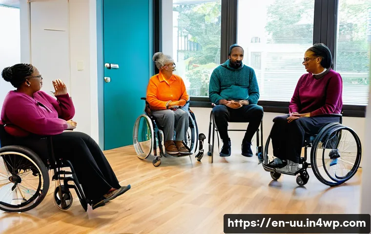회복적 정의 실천을 위한 정책 방향 - A diverse group of community members gathered in a bright, welcoming room arranged in a circle for a...